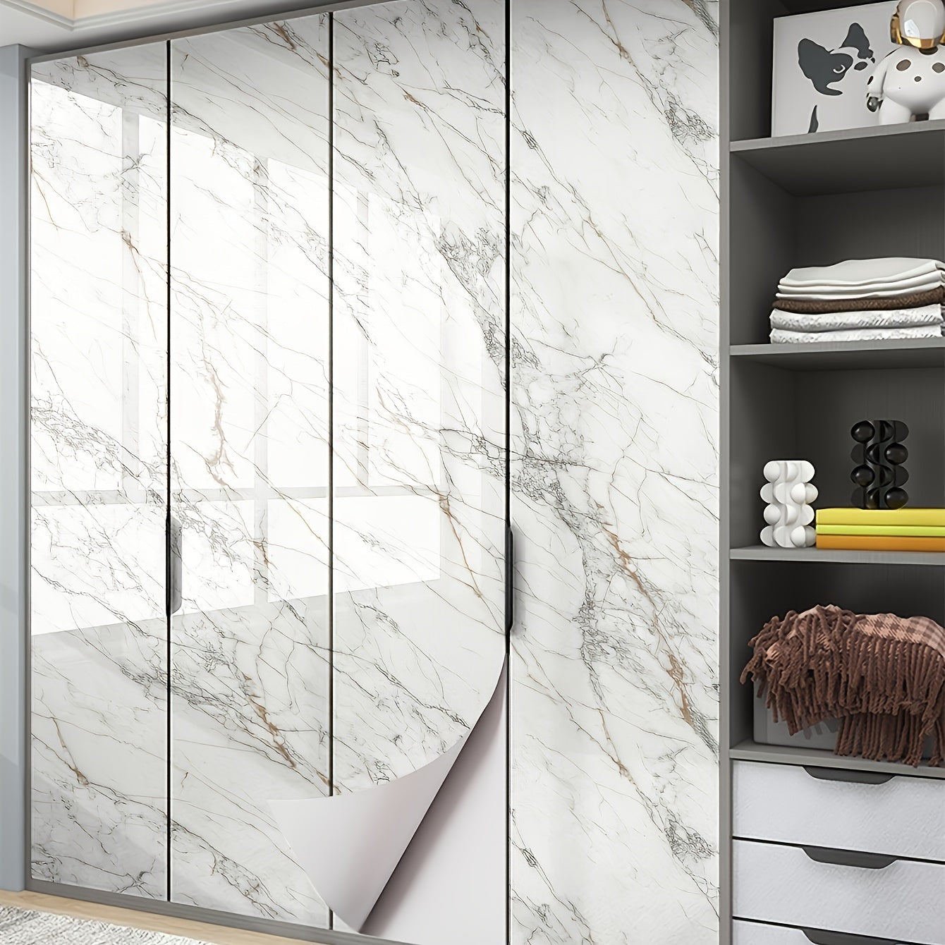 Premium White Marble Pattern Self-Adhesive Wallpaper By PK LUXUS™