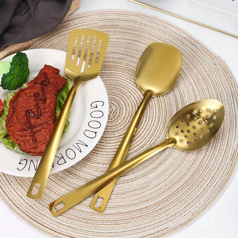 6pcs Korean Style Stainless Steel Gold-Plated Spatula Kitchenware Set By PK LUXUS™