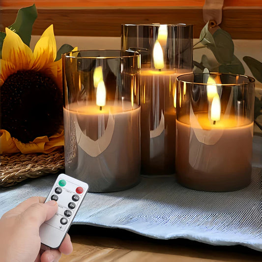 Flameless Candles with Remote Timer By PK LUXUS™