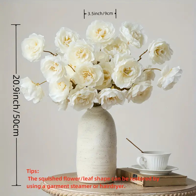 3 Stems Of 15 Peony Flowers Set By PK LUXUS™