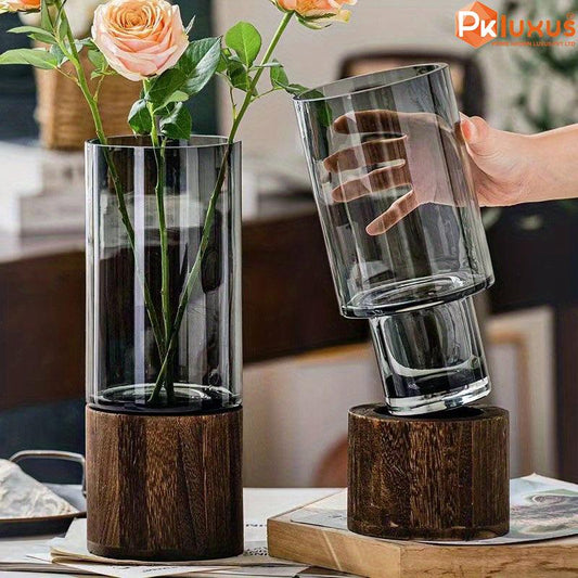 High Quality Luxury Wood Glass Vase By PK LUXUS™ - PK LUXUS