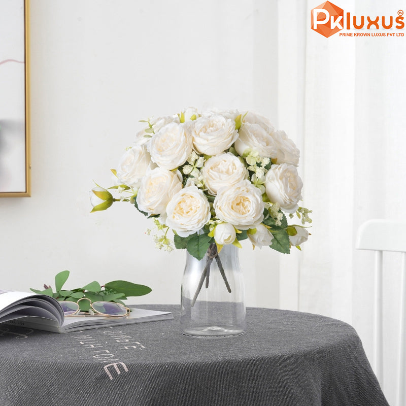 12-Inch Mini Peonies Bouquet Bundle (3 Colors) By PK LUXUS™ - PK LUXUS