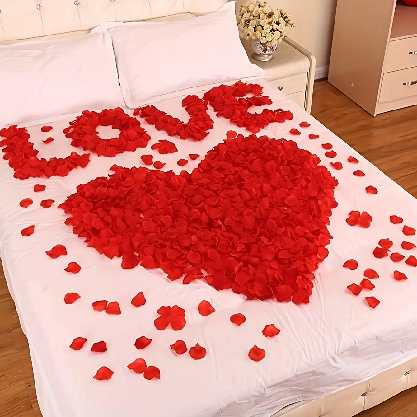 1200 Artificial Rose Petals for Romantic Nights By PK LUXUS™
