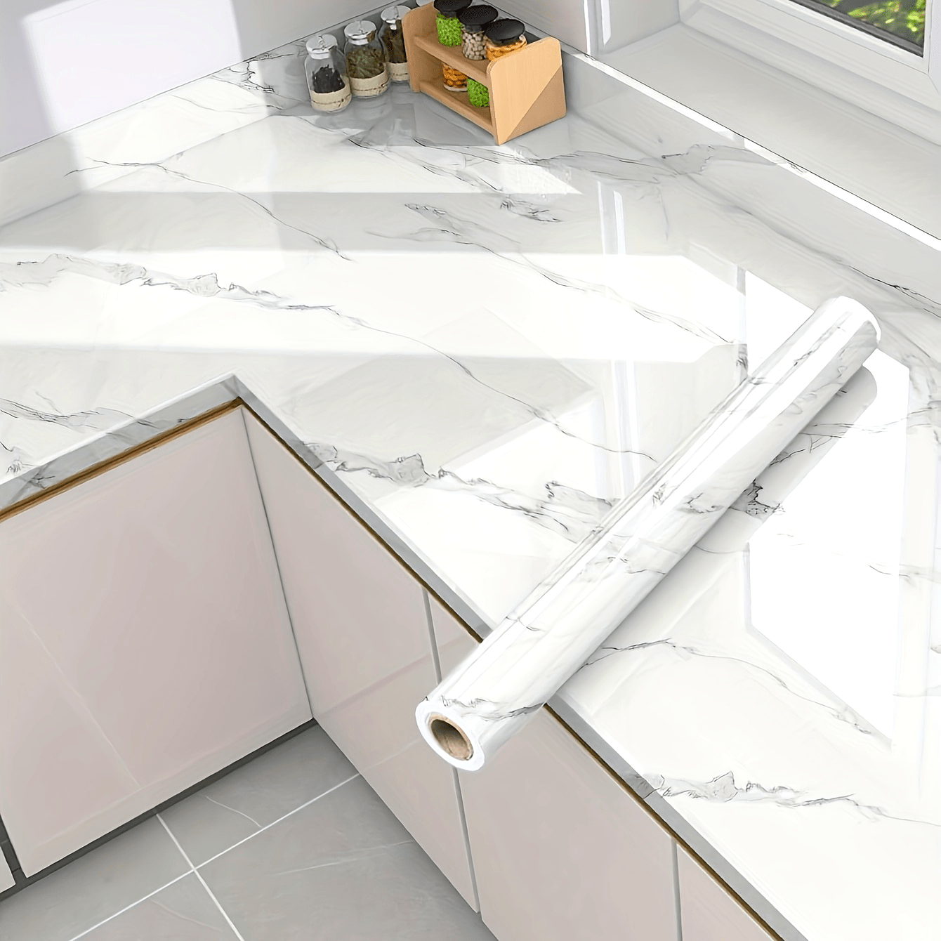 Premium White Marble Pattern Self-Adhesive Wallpaper By PK LUXUS™