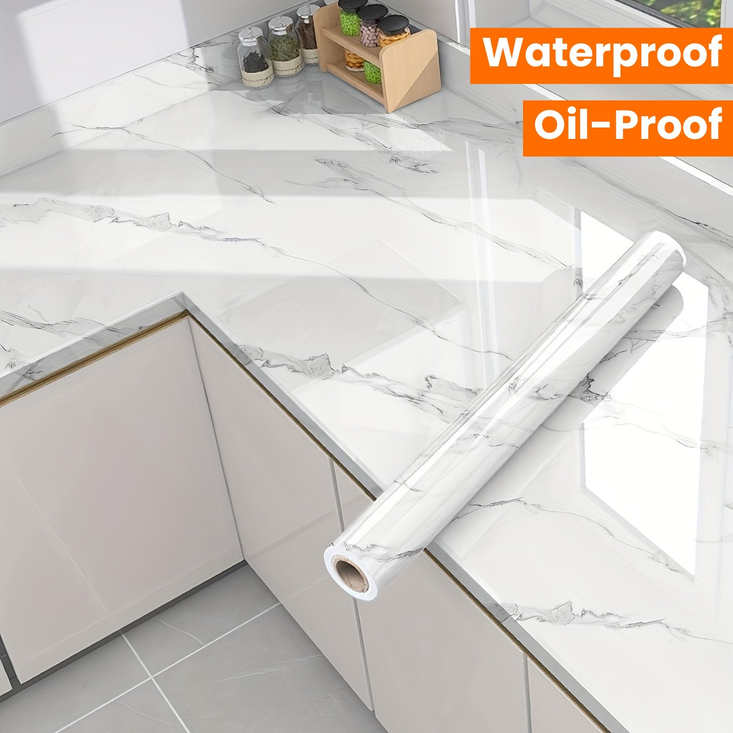 Premium White Marble Pattern Self-Adhesive Wallpaper By PK LUXUS™