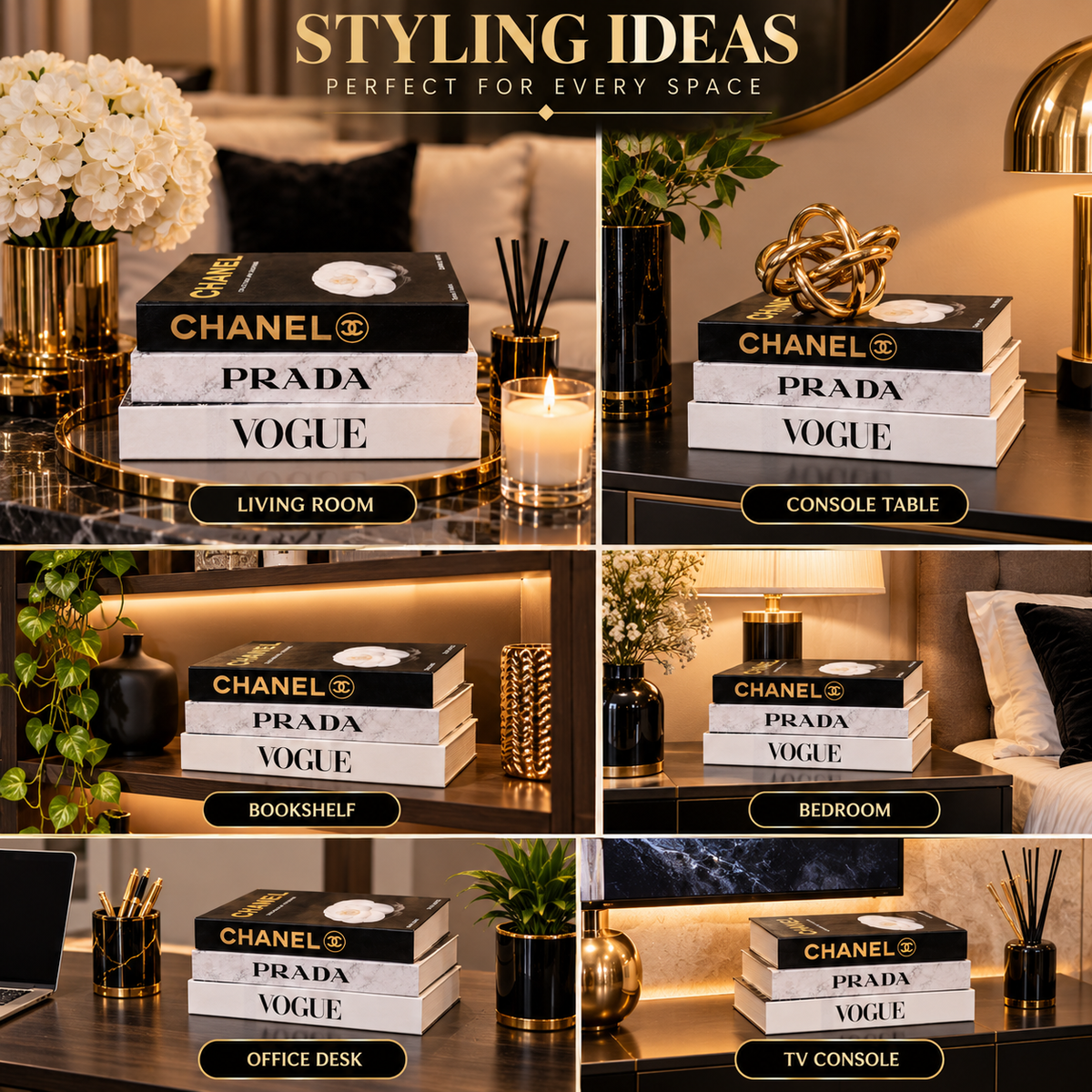 Set of 3 Decorative Books Container | PK LUXUS™