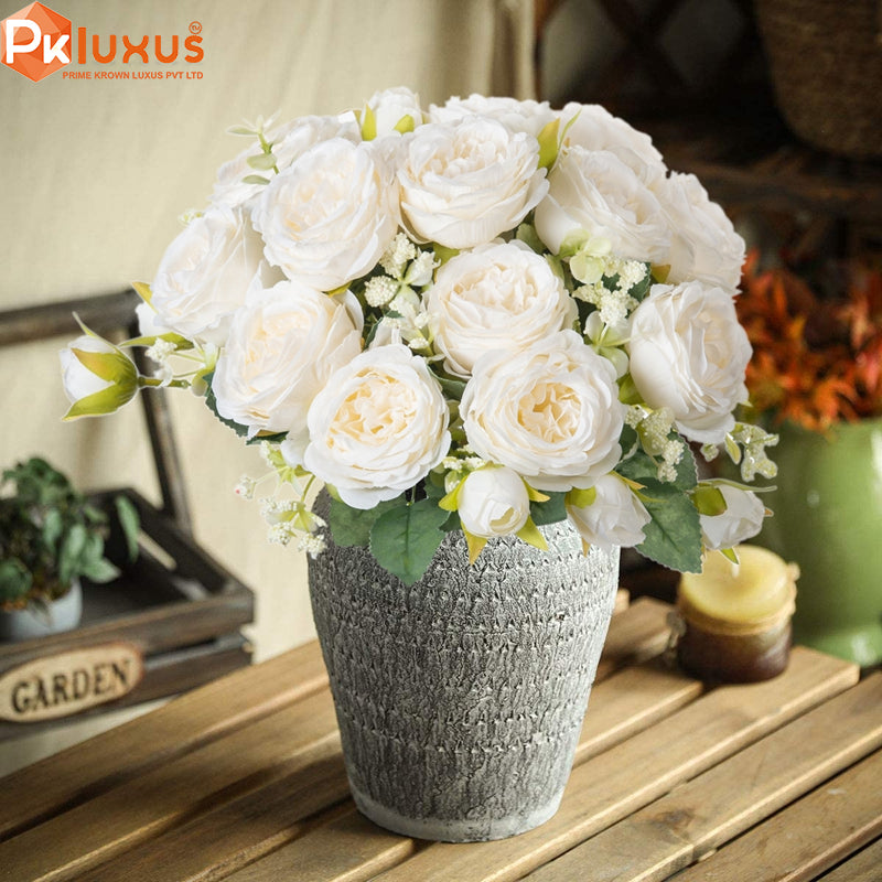 12-Inch Mini Peonies Bouquet Bundle (3 Colors) By PK LUXUS™ - PK LUXUS