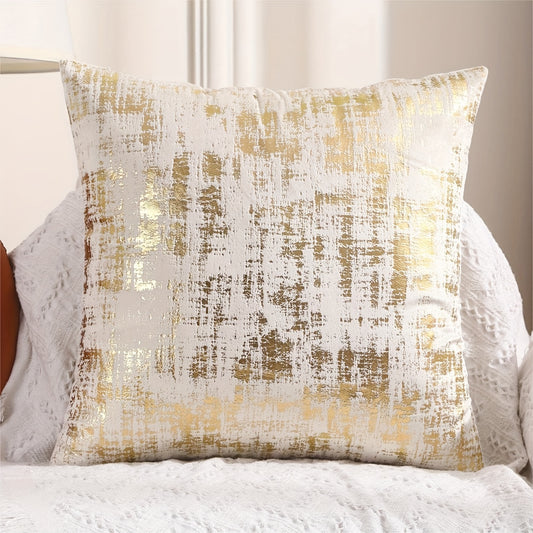 1pc Golden Printing Velvet Cushion Cover Decorative Super Soft By PK LUXUS™