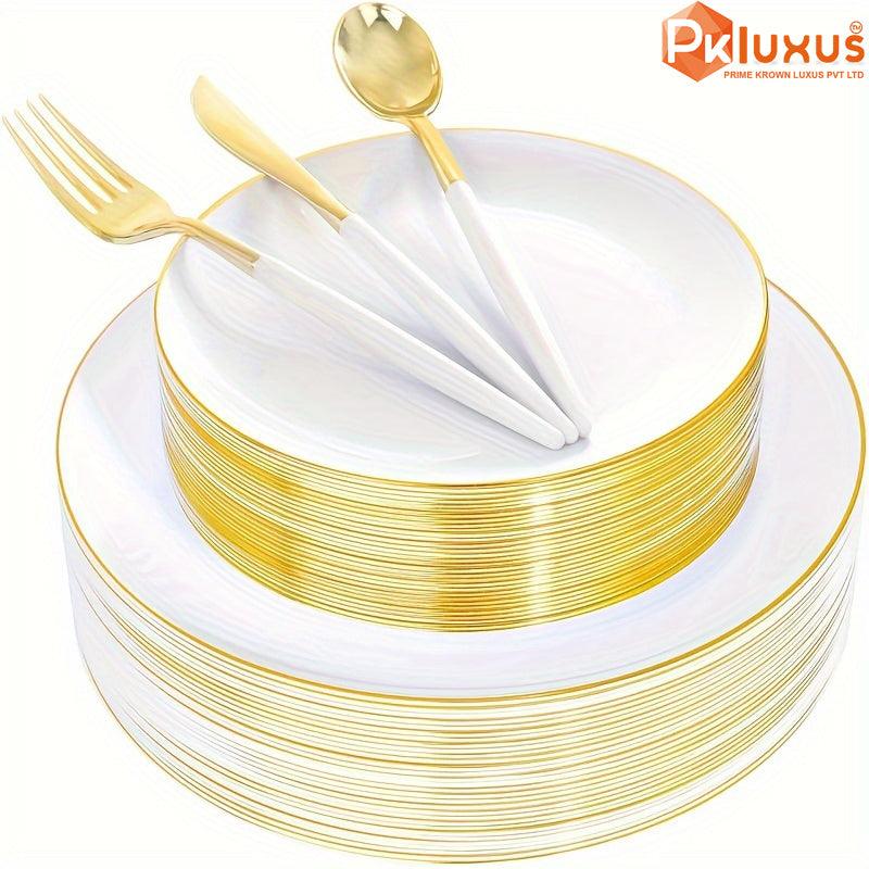 35 Pieces Utensils, 14 Plates - 21 Cutlery, The Perfect Choice for a Party By PK LUXUS™ - PK LUXUS