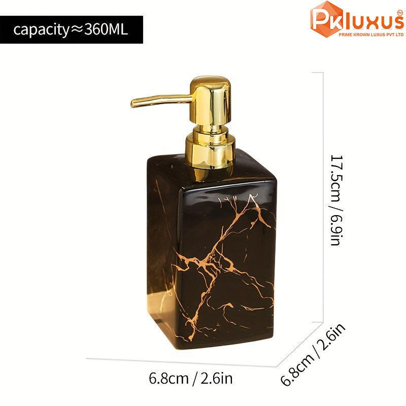 White & Gold High Quality Ceramic Refillable Soap Dispenser By PK LUXUS™ - PK LUXUS