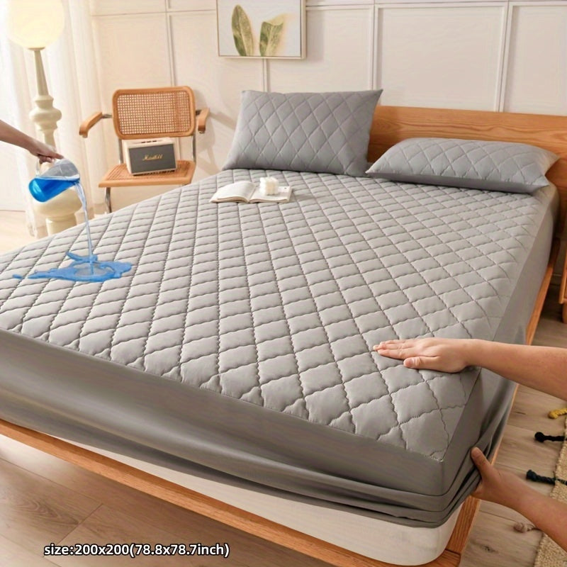 1pc Gray Waterproof Mattress Protector Cover By PK LUXUS™