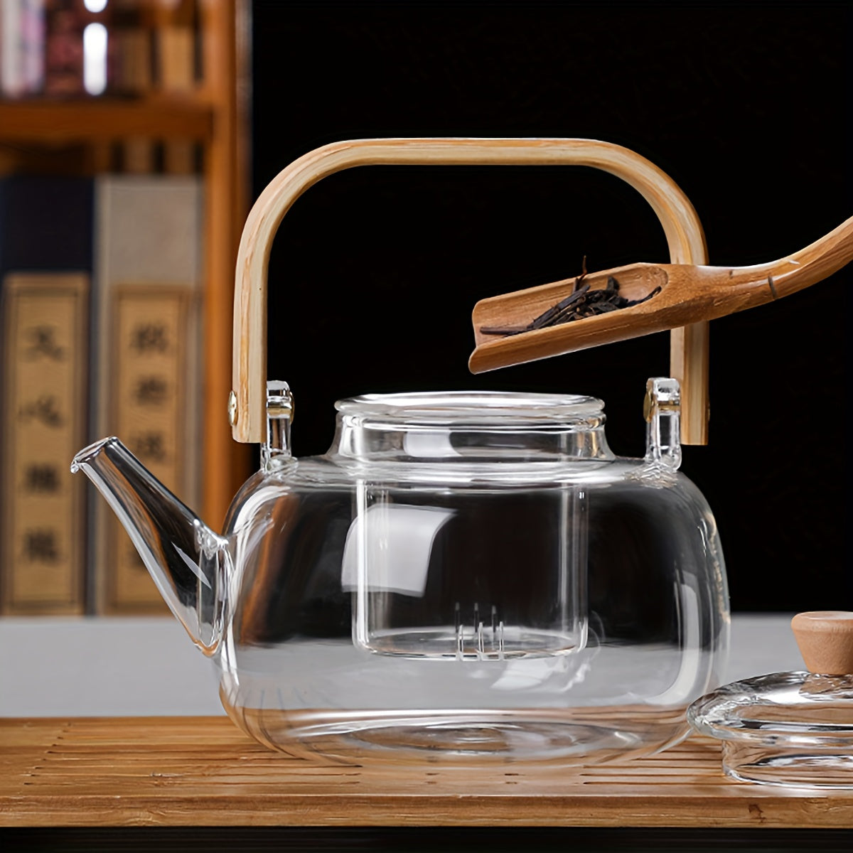 High-Quality Double Wall Glass Teapot with Bamboo Handle PK LUXUS™