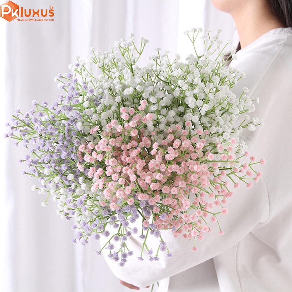 24-Inch 2 Stems of Baby's Breath Flowers (5 Colors) By PK LUXUS™ - PK LUXUS