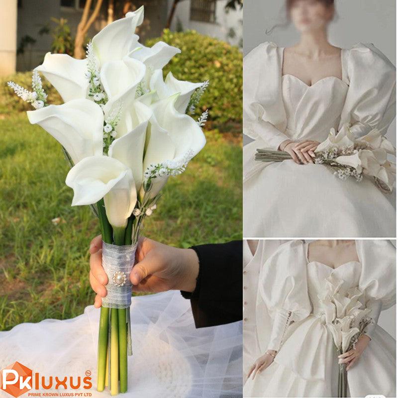 14-Inch Bunch Of 10 Real Touch Calla Lily By PK LUXUS™ - PK LUXUS