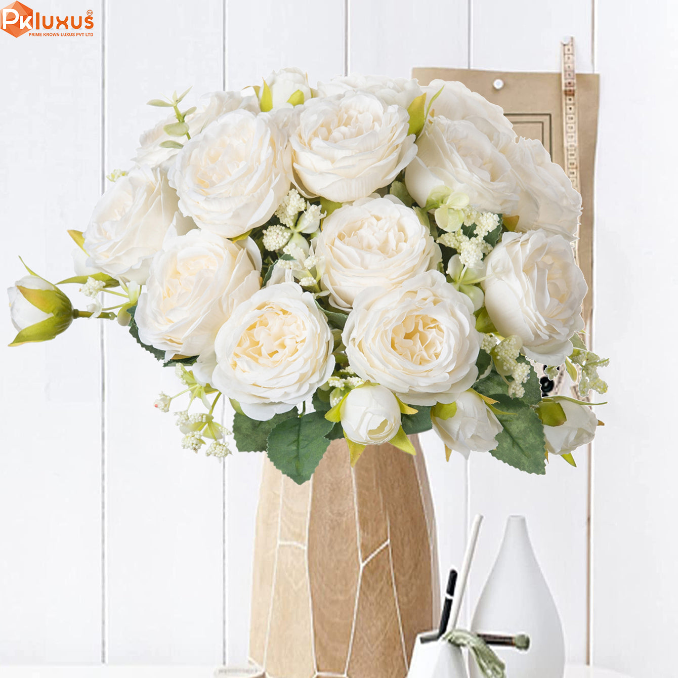 12-Inch Mini Peonies Bouquet Bundle (3 Colors) By PK LUXUS™ - PK LUXUS
