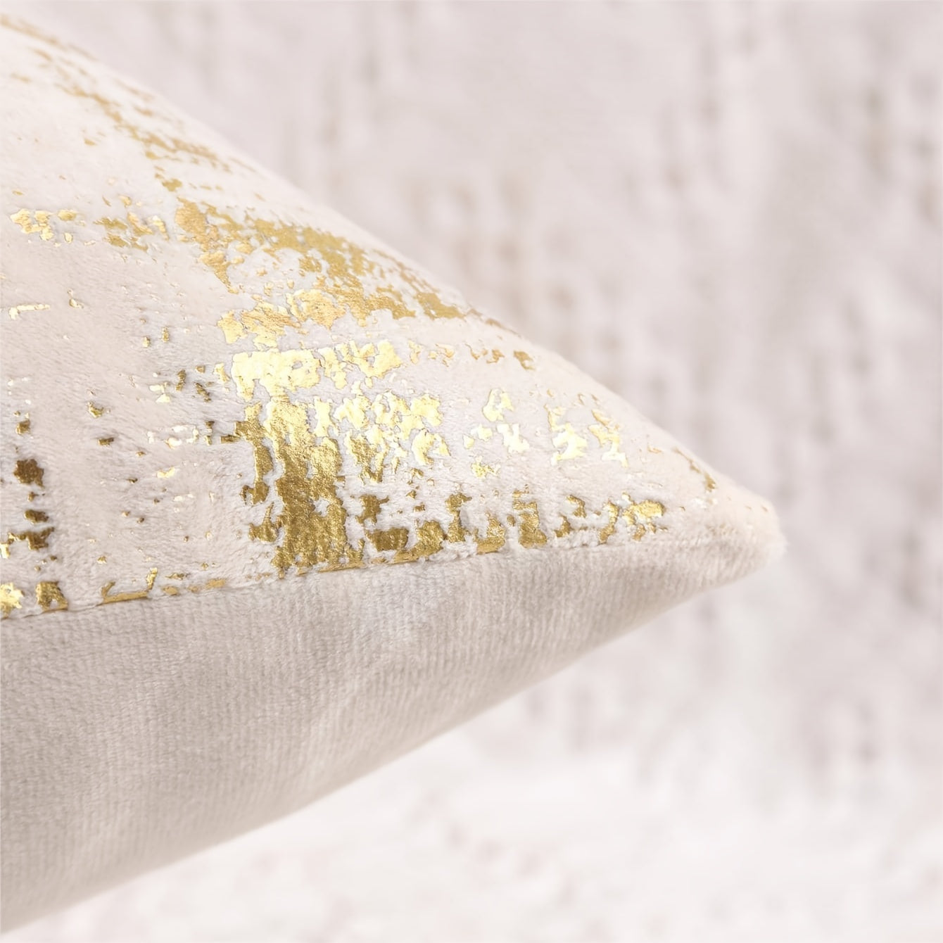 1pc Golden Printing Velvet Cushion Cover Decorative Super Soft By PK LUXUS™
