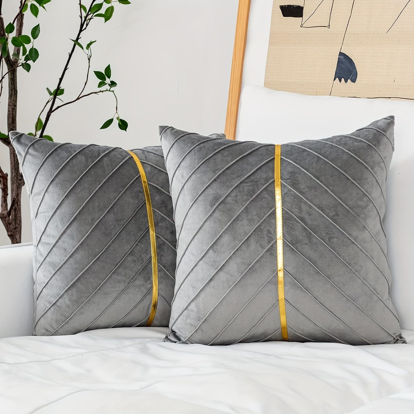 2pcs Ultra-Soft Velvet Throw Pillow Covers By PK LUXUS™