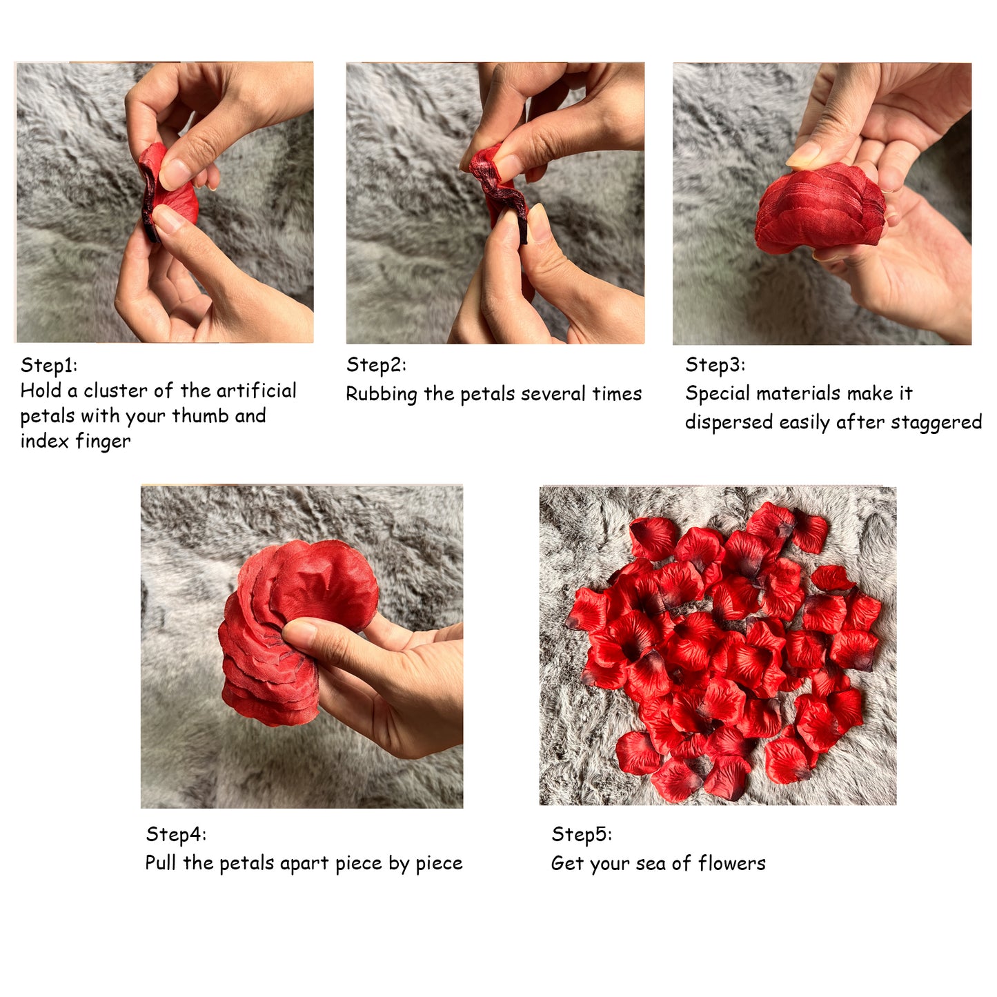 1200 Artificial Rose Petals for Romantic Nights By PK LUXUS™