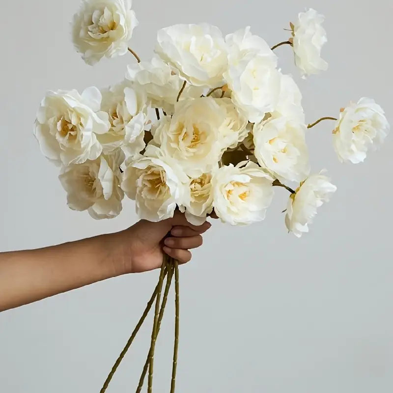 3 Stems Of 15 Peony Flowers Set By PK LUXUS™
