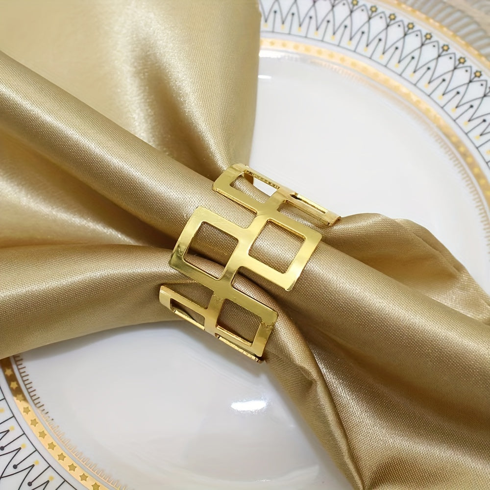 Set Of 6 Luxurious Napkin Rings In The Shape Of The Great Wall By PK LUXUS™ - PK LUXUS