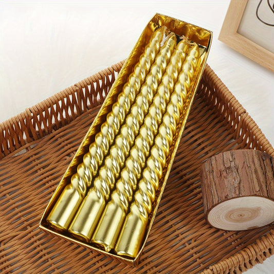 4pcs Luxury European Style Long Pillar Candles in Assorted Colors PK LUXUS™