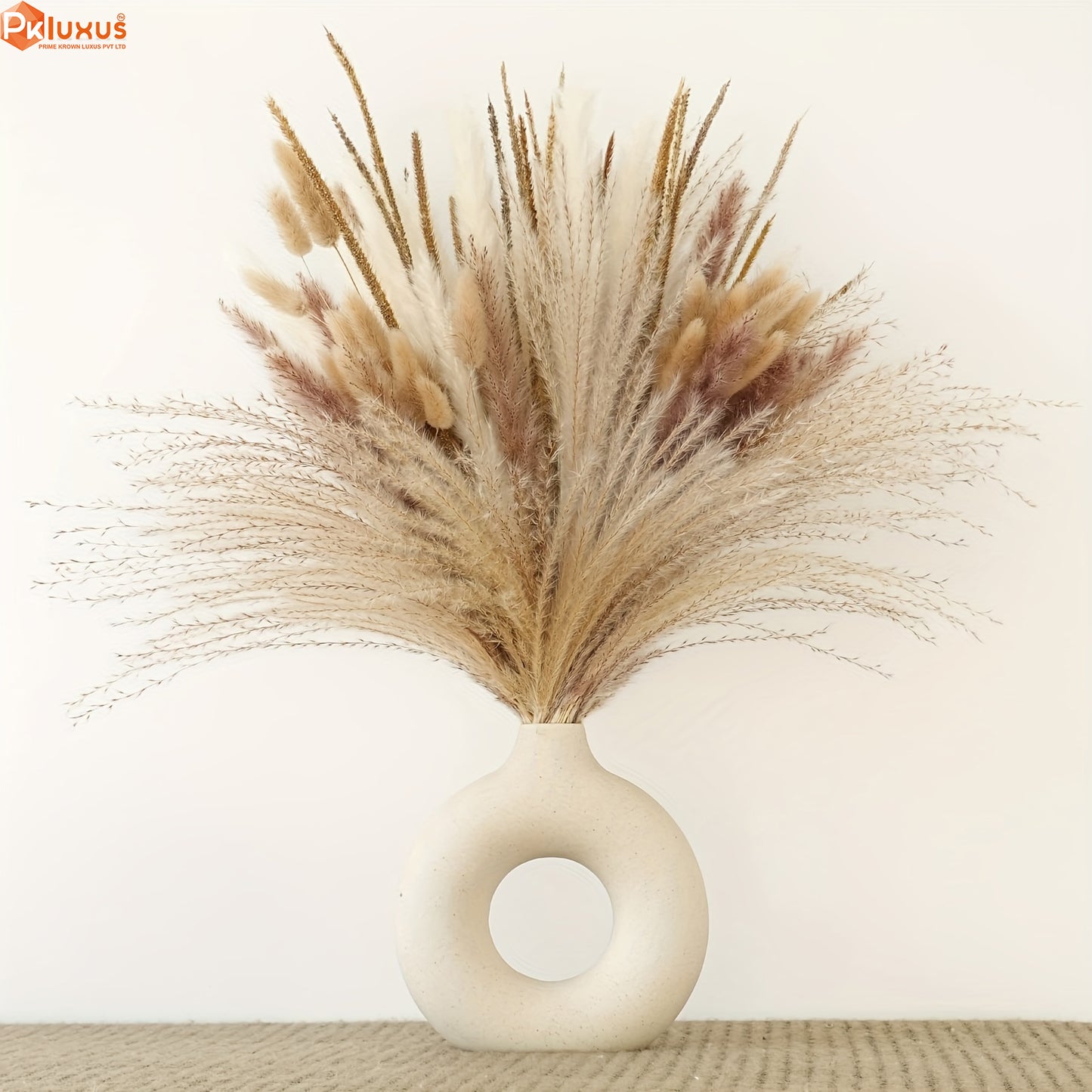 120 Stems Real Dried Pampas Grass Decor Set - 5 Varieties By PK LUXUS™ - PK LUXUS