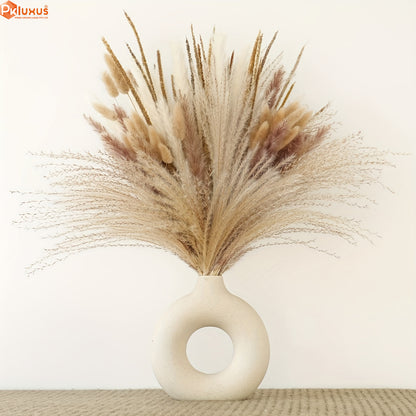 120 Stems Real Dried Pampas Grass Decor Set - 5 Varieties By PK LUXUS™ - PK LUXUS