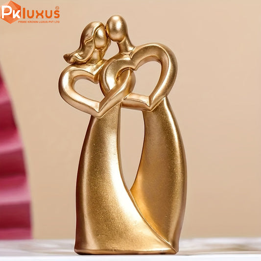 Romantic Heart-to-Heart Couple Figurine By PK LUXUS™