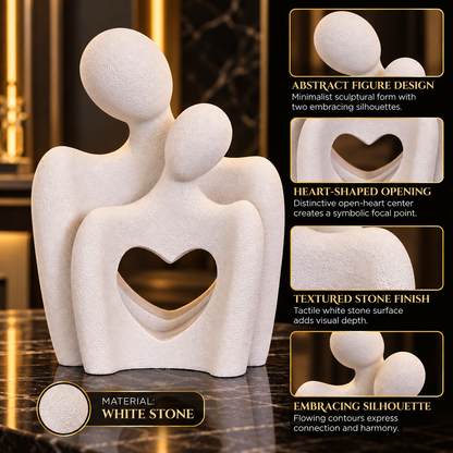 Luxury White Abstract Couple Sculpture By PK LUXUS™