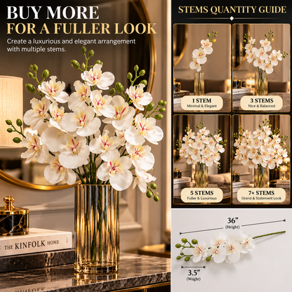 Real Touch Orchid Flowers For Vase and Jars By PK LUXUS™