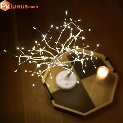 LED Bonsai Tree Desk Lamp, 108 Warm White Lights, Touch Control By PK LUXUS™ - PK LUXUS