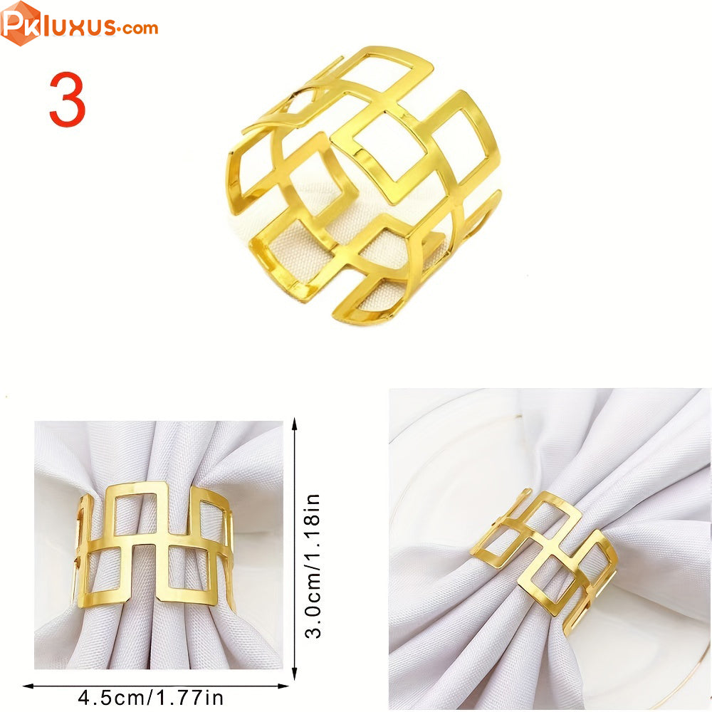 Set Of 6 Luxurious Napkin Rings In The Shape Of The Great Wall By PK LUXUS™ - PK LUXUS