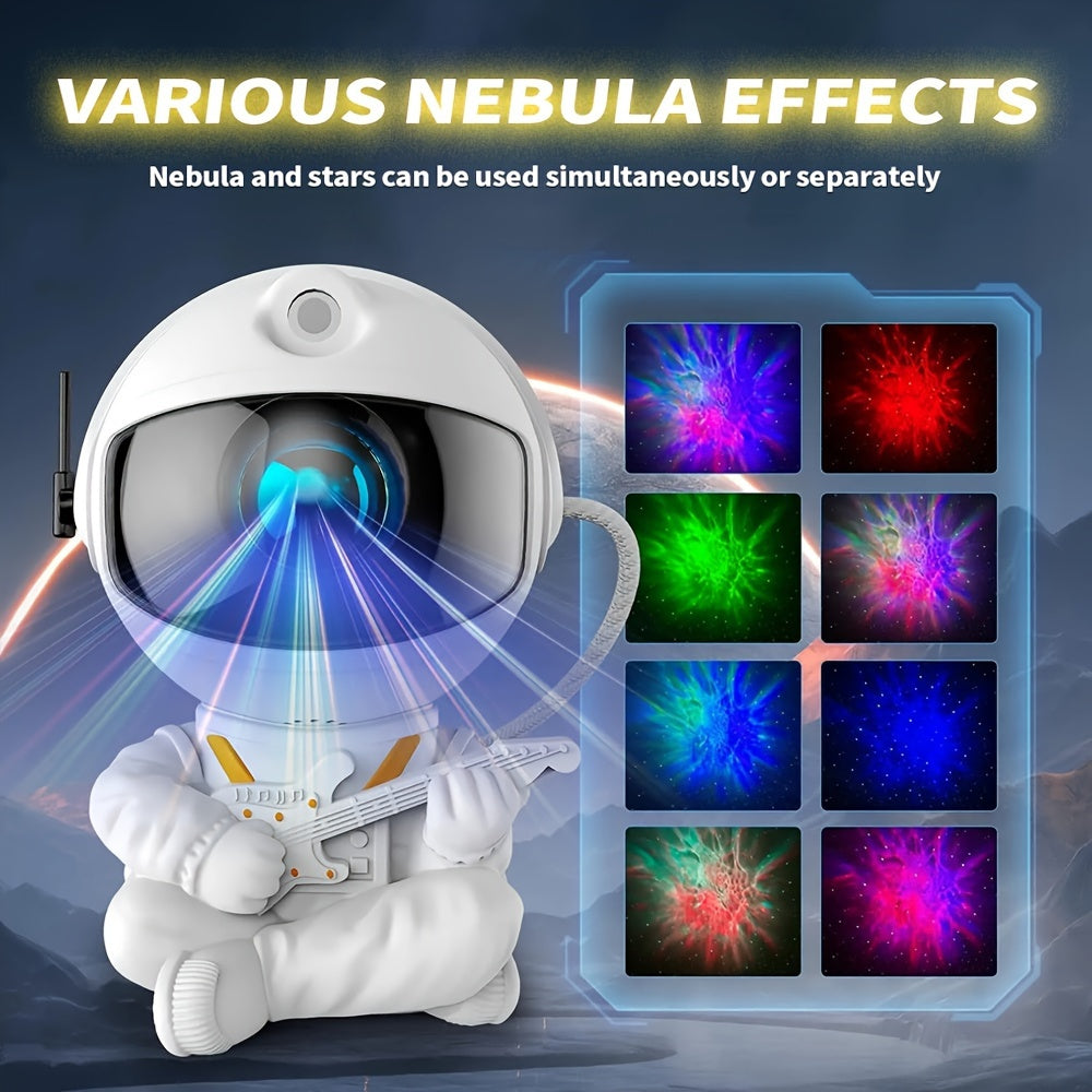 Astronaut Guitar LED Nebula Star Projector Night Light By PK LUXUS™ - PK LUXUS