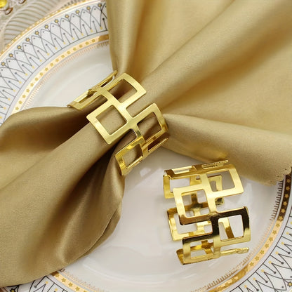 Set Of 6 Luxurious Napkin Rings In The Shape Of The Great Wall By PK LUXUS™ - PK LUXUS