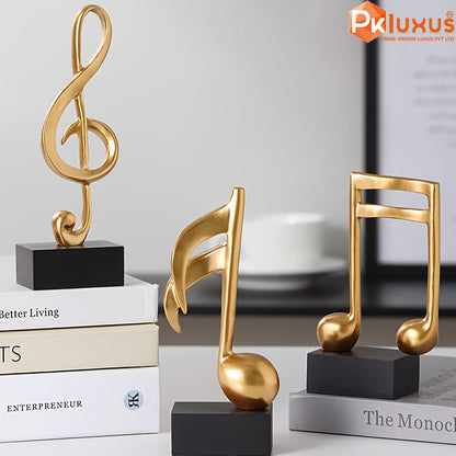 Set of 3 Music Note Icon Statues By PK LUXUS™