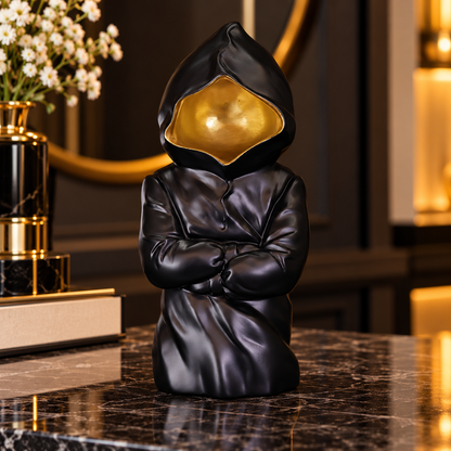 Luxury Black Hooded Figure Statue By PK LUXUS™