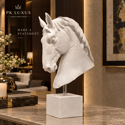 Luxury White Horse Statue For Side Table By PK LUXUS™