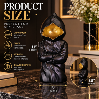 Luxury Black Hooded Figure Statue By PK LUXUS™