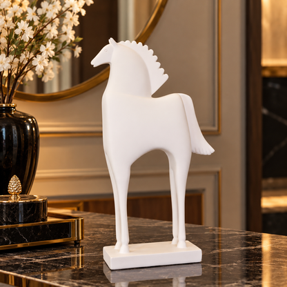 Luxury White Greek Horse Statue By PK LUXUS™