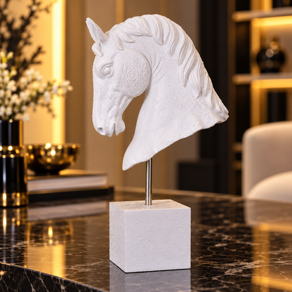 Luxury White Horse Statue For Side Table By PK LUXUS™