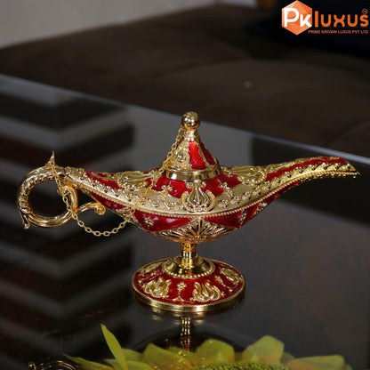 Red & Gold Aladdin Ka Chirag | Vintage Lamp By PK LUXUS™ - PK LUXUS
