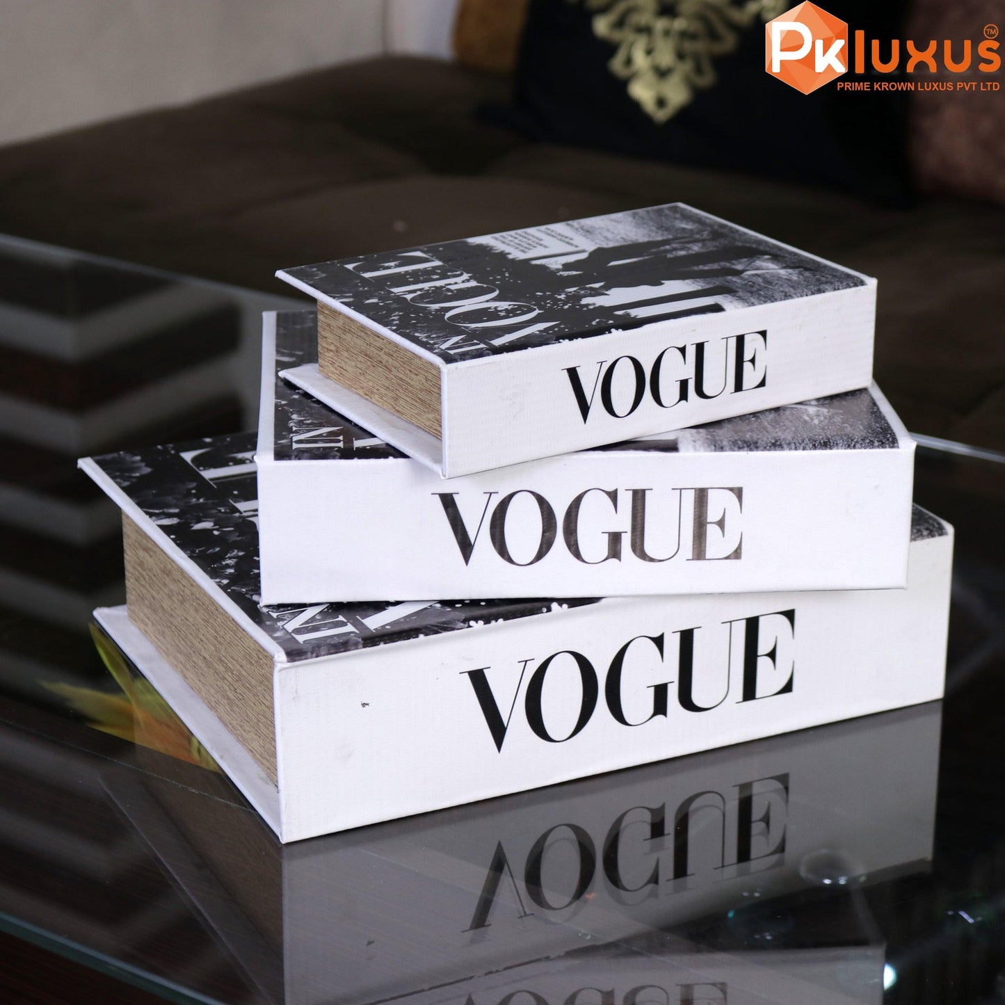 Set of 3 Decorative Vogue Books Container | PK LUXUS™ - PK LUXUS