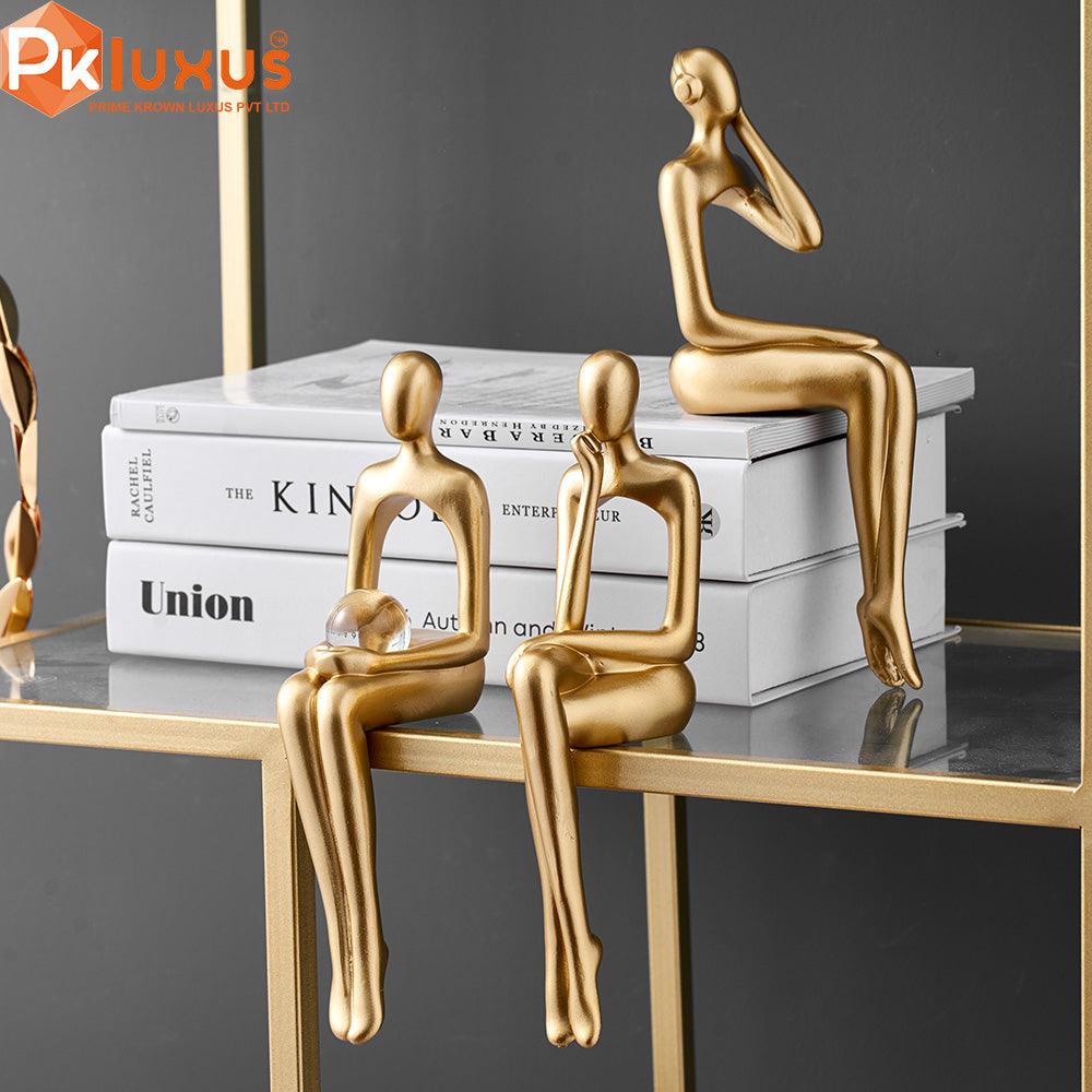 Set of 4 Gold Mannequin Style Statues | PK LUXUS™ - PK LUXUS