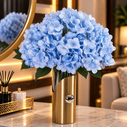 Premium White Artificial Hydrangea Flower Bunch By PK LUXUS™