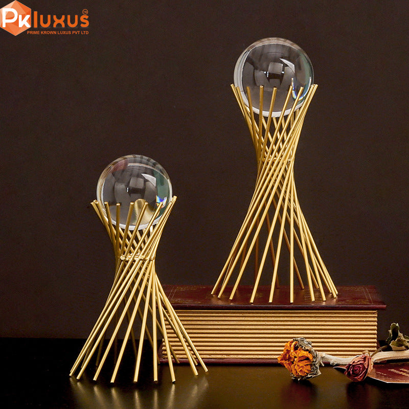 Modern Crystal Balls With Metal Stand For Home Decor By PK LUXUS™ - PK LUXUS