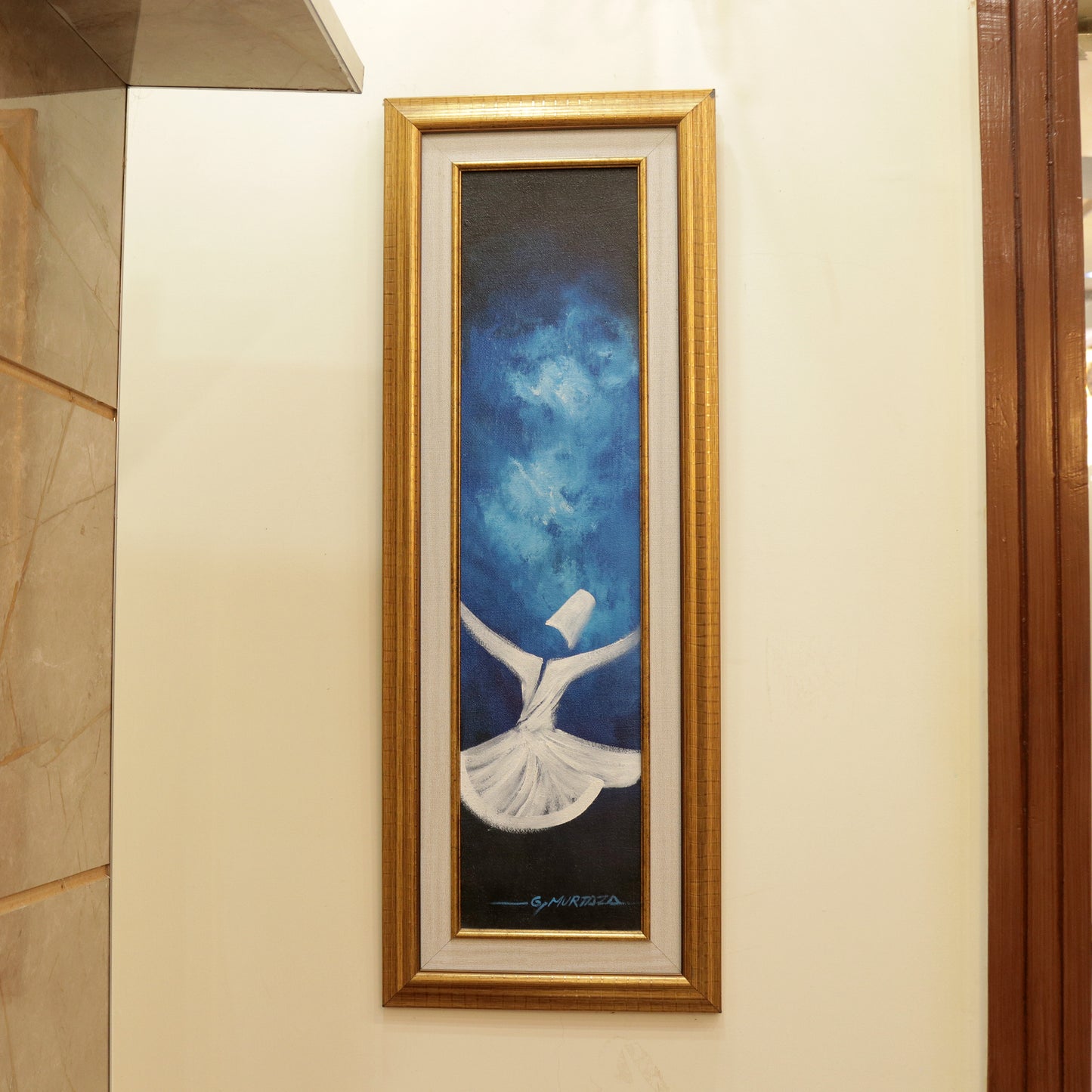 11x28 Inches Real Hand Painted Sufi Wall Art By PK LUXUS™