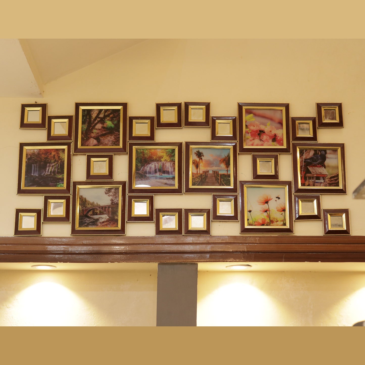 16x40 Inches Multi Scenery Art Paintings Drawing Frames By PK LUXUS™