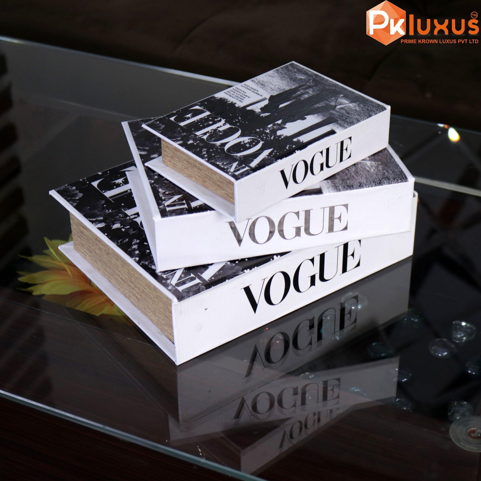 Set of 3 Decorative Vogue Books Container | PK LUXUS™ - PK LUXUS