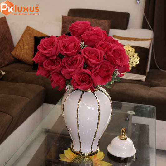 18 Inches Wine Red Roses Bunch | PK LUXUS™