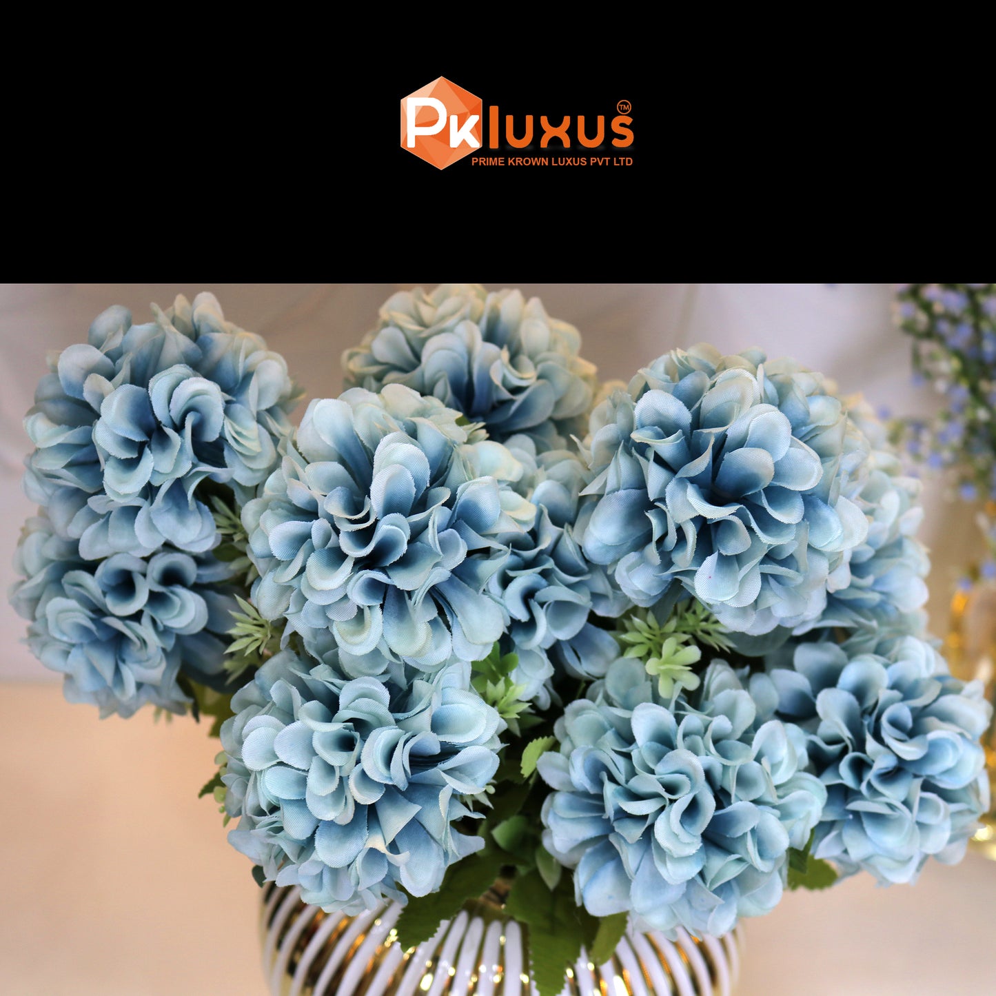 Hydrangeas Bunch Of 7 Balls | Flower For Vase | PK LUXUS™ - PK LUXUS